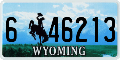 WY license plate 646213