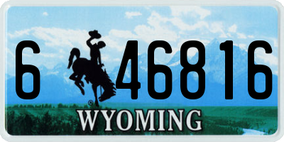 WY license plate 646816