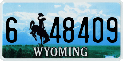 WY license plate 648409