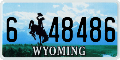 WY license plate 648486