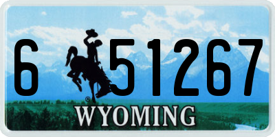WY license plate 651267
