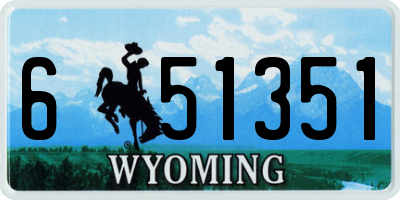 WY license plate 651351