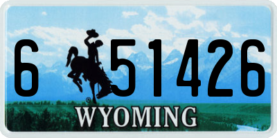 WY license plate 651426