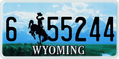 WY license plate 655244