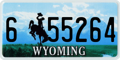 WY license plate 655264