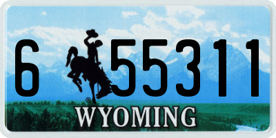 WY license plate 655311