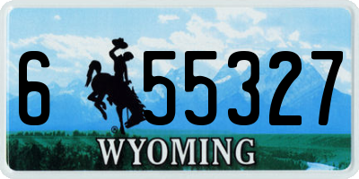 WY license plate 655327