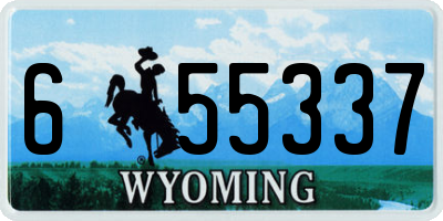 WY license plate 655337