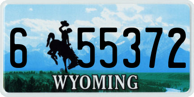 WY license plate 655372