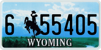 WY license plate 655405