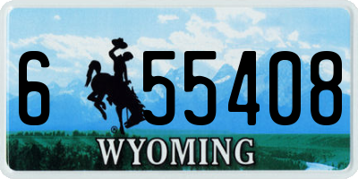 WY license plate 655408