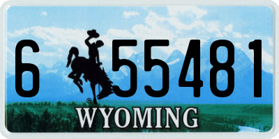 WY license plate 655481