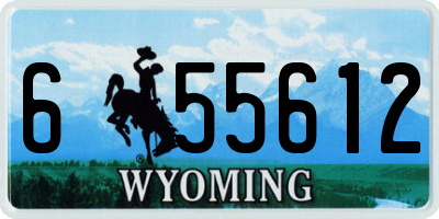 WY license plate 655612