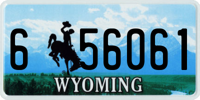 WY license plate 656061