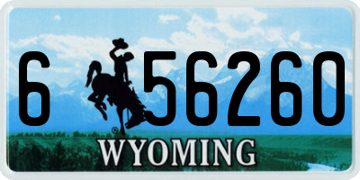 WY license plate 656260