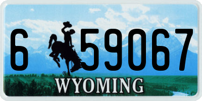 WY license plate 659067