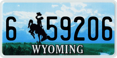 WY license plate 659206