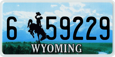 WY license plate 659229