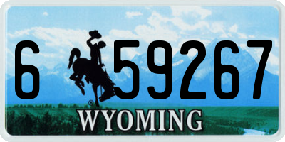 WY license plate 659267