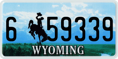 WY license plate 659339