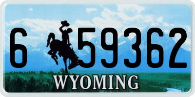 WY license plate 659362