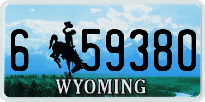 WY license plate 659380