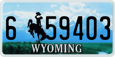 WY license plate 659403
