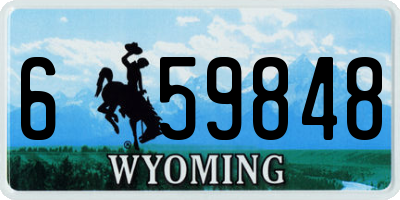 WY license plate 659848