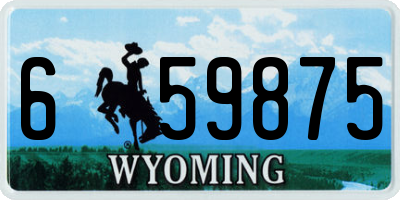 WY license plate 659875