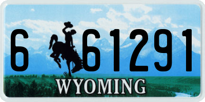 WY license plate 661291