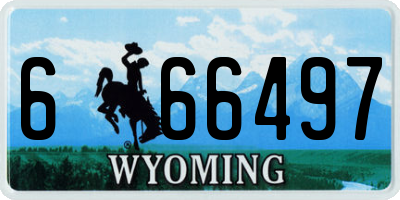 WY license plate 666497