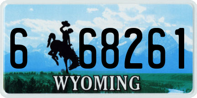 WY license plate 668261