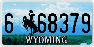 WY license plate 668379