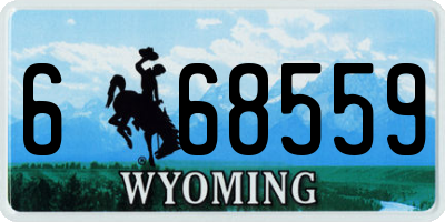 WY license plate 668559