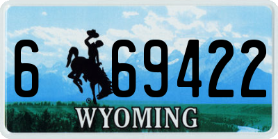 WY license plate 669422