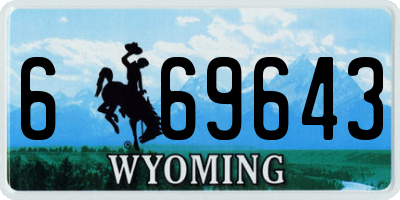 WY license plate 669643