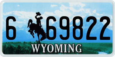 WY license plate 669822
