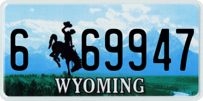 WY license plate 669947