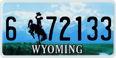 WY license plate 672133