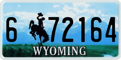 WY license plate 672164