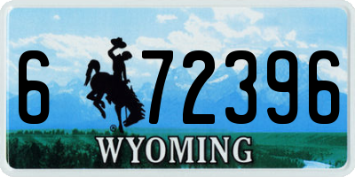 WY license plate 672396