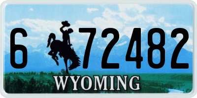 WY license plate 672482