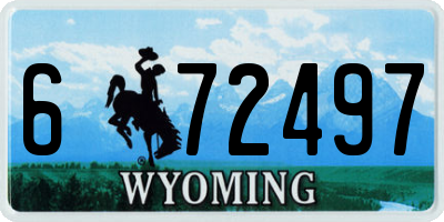WY license plate 672497