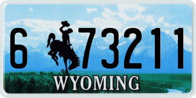 WY license plate 673211