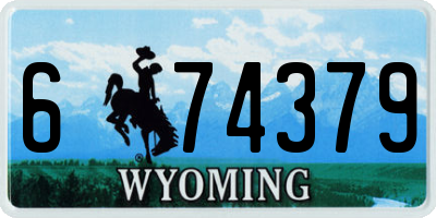 WY license plate 674379