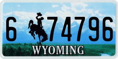 WY license plate 674796