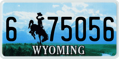 WY license plate 675056