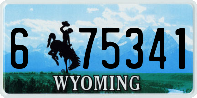 WY license plate 675341