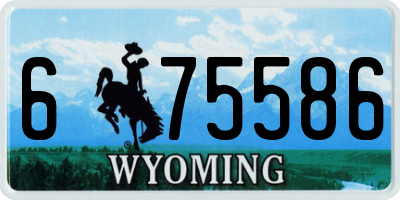 WY license plate 675586