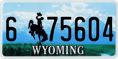 WY license plate 675604